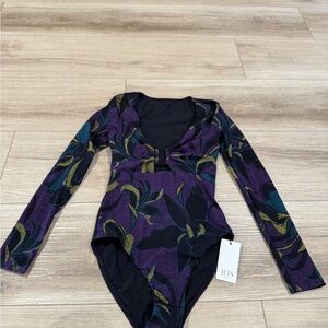 Jets Women's Purple Floral One Piece Swimsuit